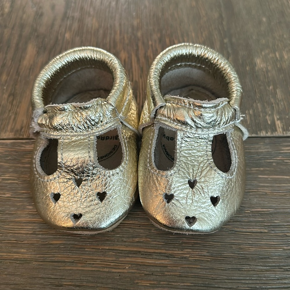 Gold Baby Moccasins